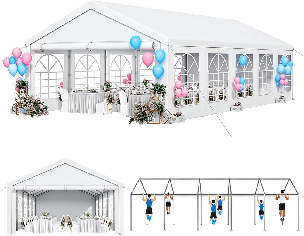 YITAHOME 16x32FT Party Tent Heavy Duty PVC Wedding Event Shelters