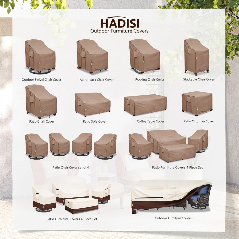 Patio Chair Covers for Outdoor Furniture Waterproof 2 Pack, Heavy Duty Waterp...