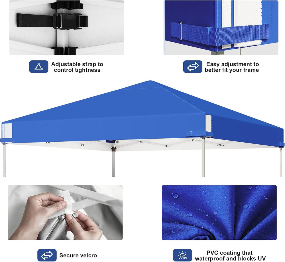 10x10 Replacement Canopy Top, Waterproof & UV Protection Pop Up Canopy Te...
