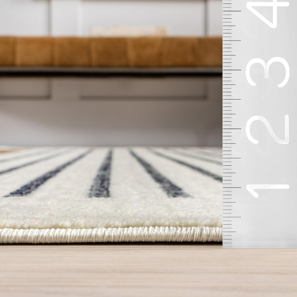 NULOOM Keeva Beige Fringed Performance 3' 3" x 5', Keeva Beige S...