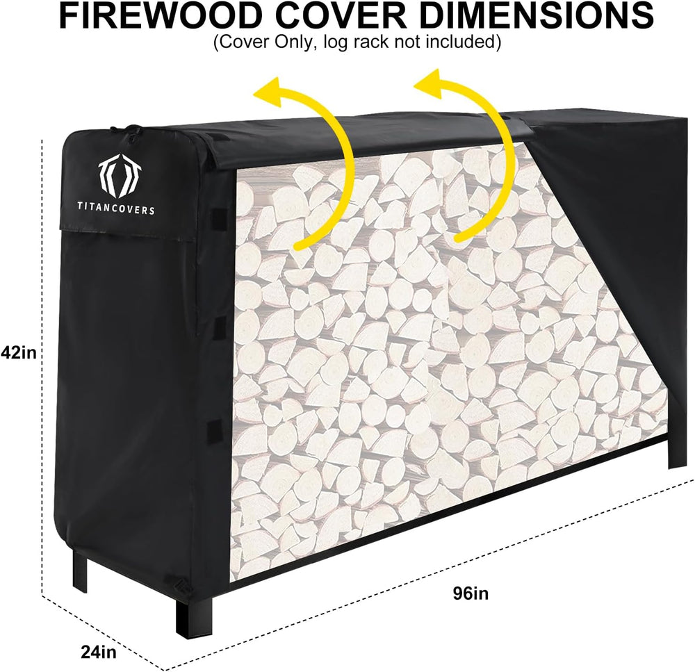 8ft Firewood Rack Cover, Wood Rack Cover(Rack Not Included)