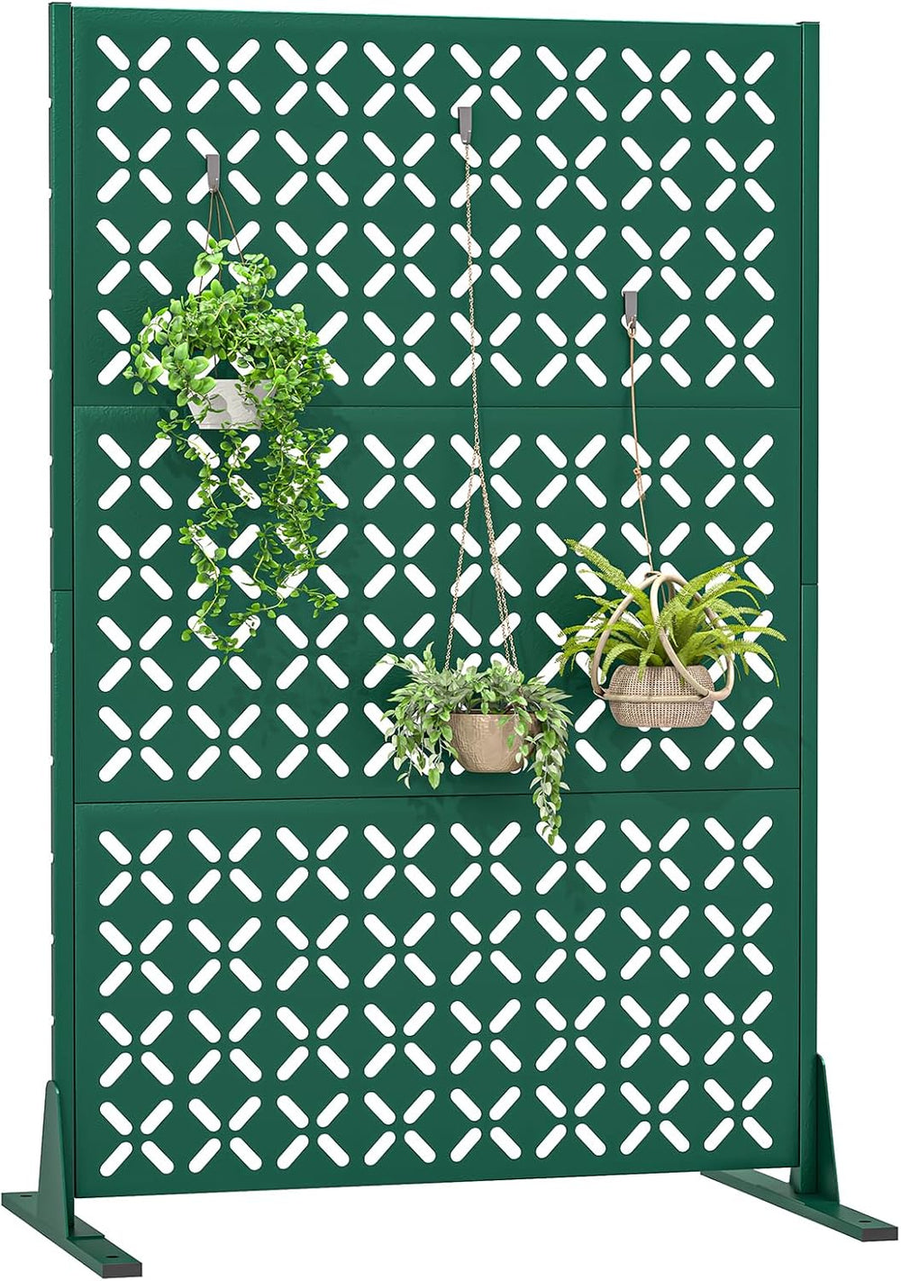 Metal Outdoor Privacy Fence 72" H×45.7" W Balcony Privacy Screen