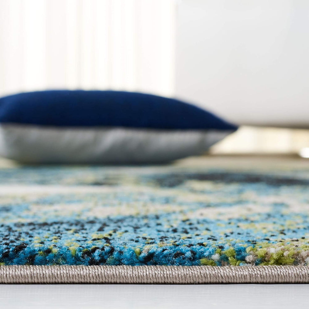 SAFAVIEH Glacier Collection X-Large Area Rug - 11' x 15', Navy & ...