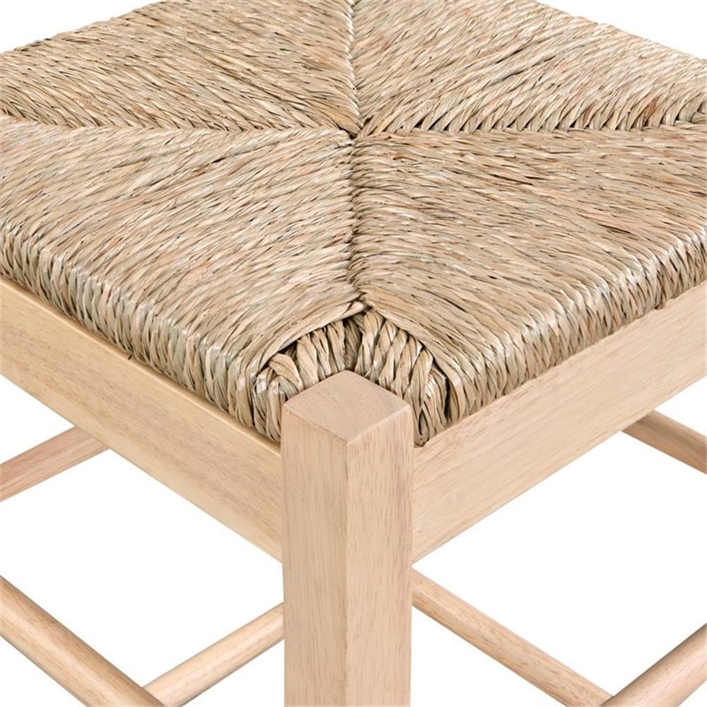 Boraam Square Rush Backless Counter Height Kitchen Stool - Blonde Oak