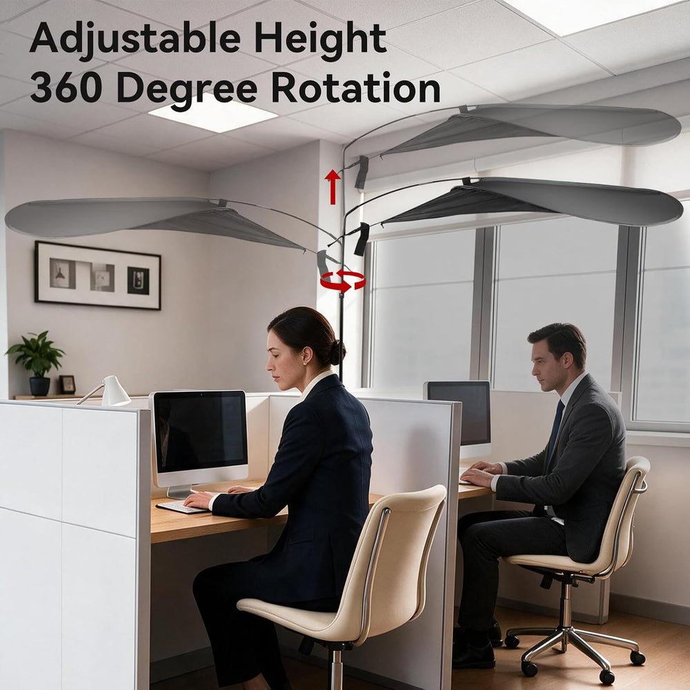 61" Office Cubicle Desk Shade, Adjustable Light Block Privacy Canopy Lea...