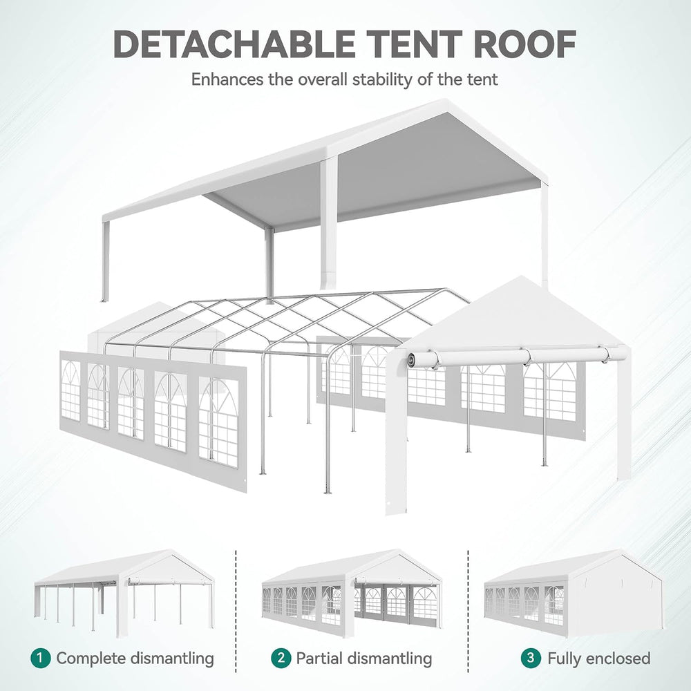YITAHOME 16x32FT Party Tent Heavy Duty PVC Wedding Event Shelters