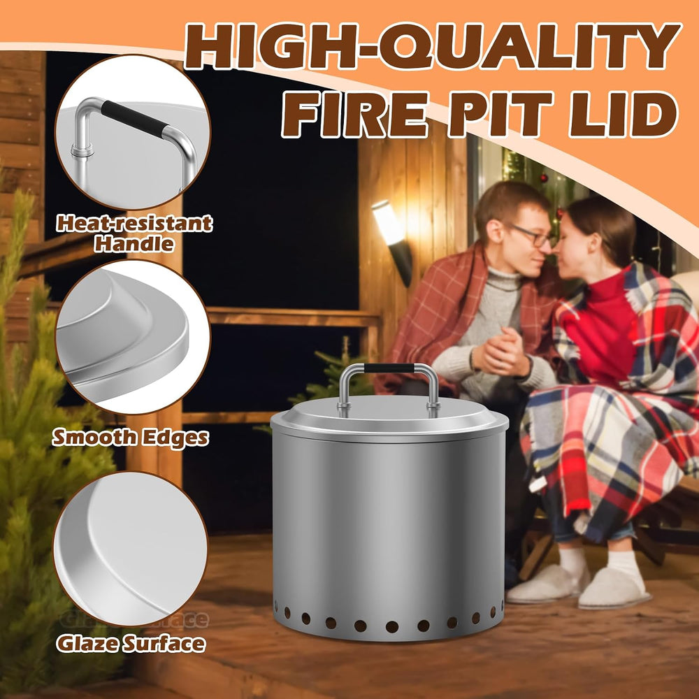 Fire Pit Lid for Solo Stove Yukon 27" Accessories, Round Fire Pit Cover ...