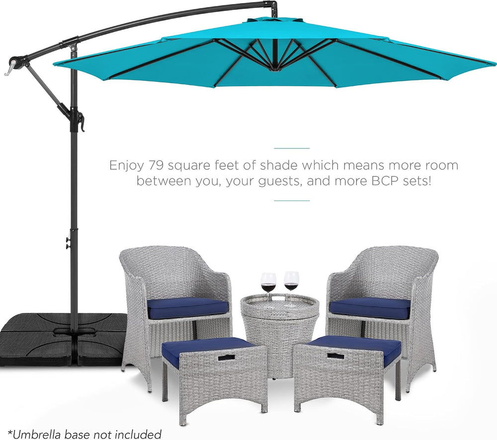 Best Choice Products 10ft Offset Cantilever Hanging Market Patio Umbrella, 8 ...