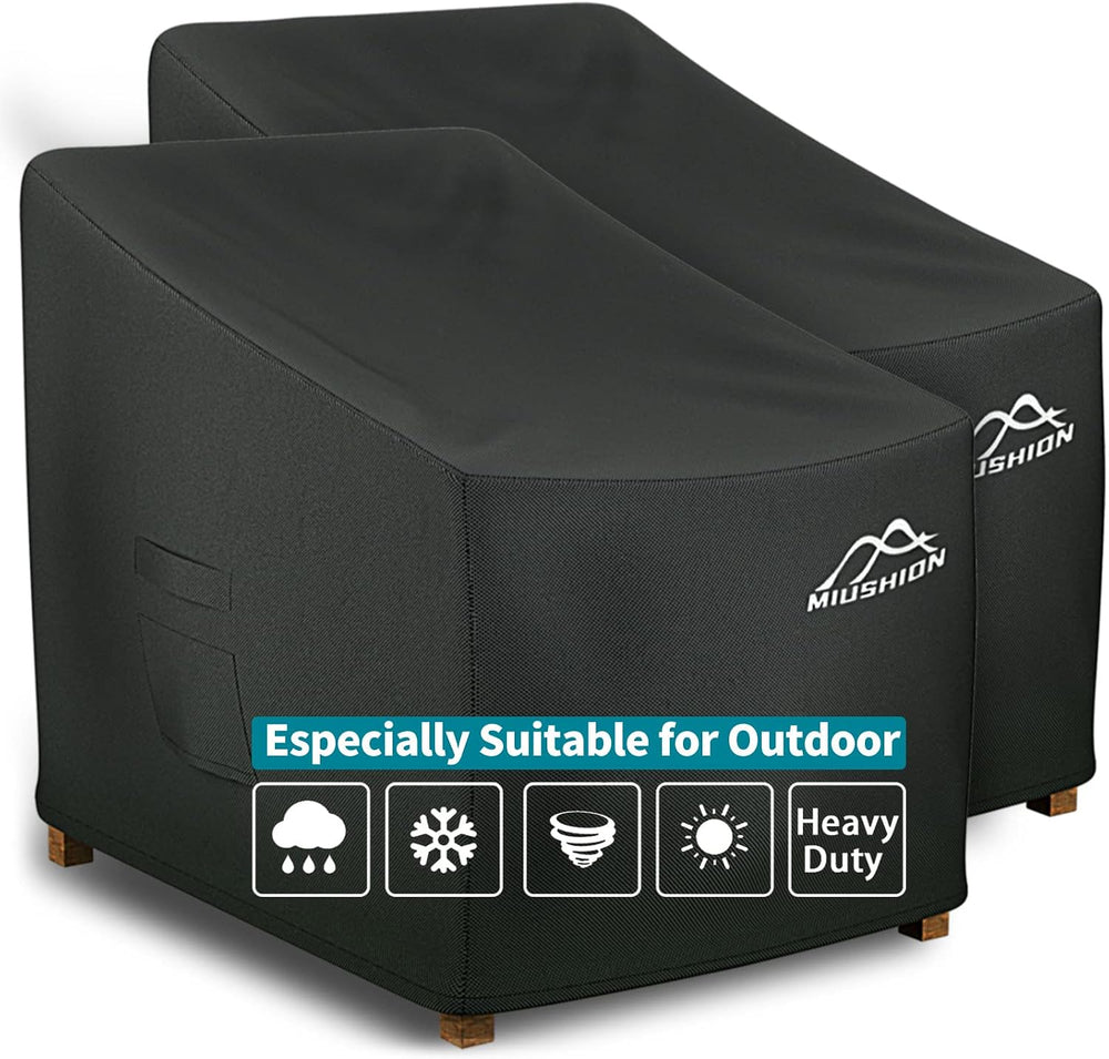 2 Pack Patio Chair Covers, 40" W x 40" D x 36" H Heavy Duty 60...