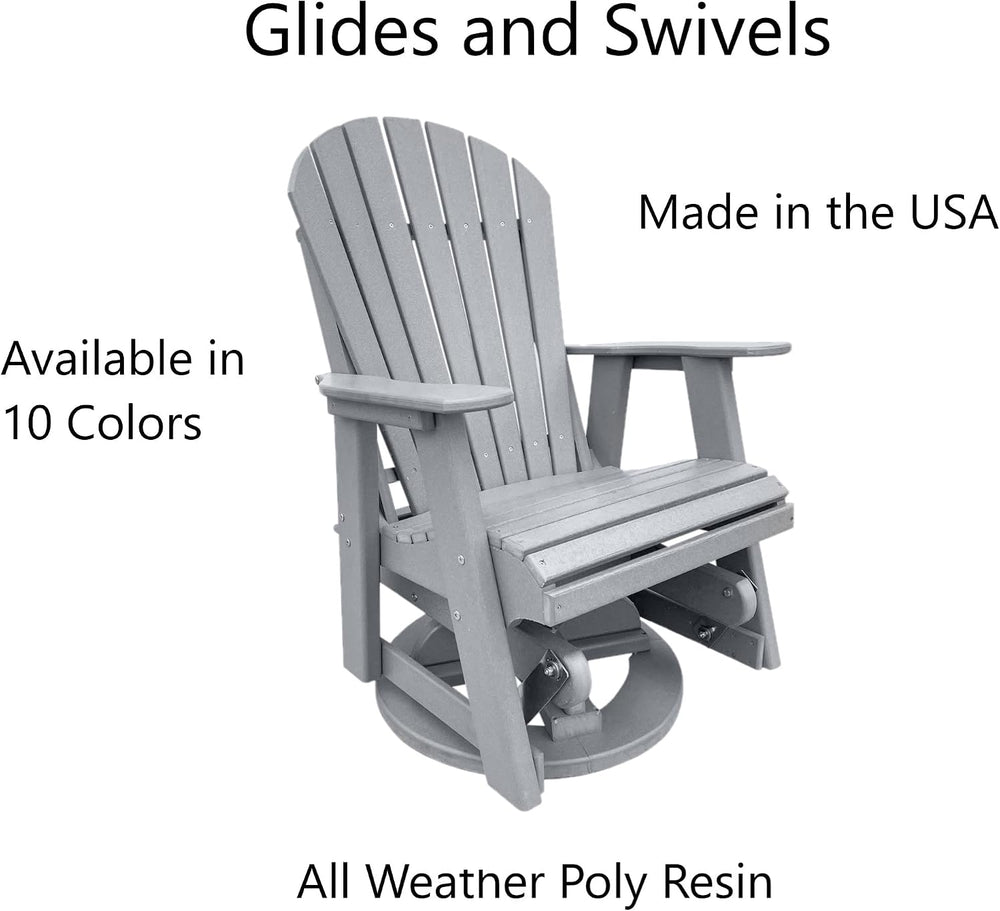 Phat Tommy Glider for Outside Patio - Outdoor Swivel Glider Chair - Poly Outd...