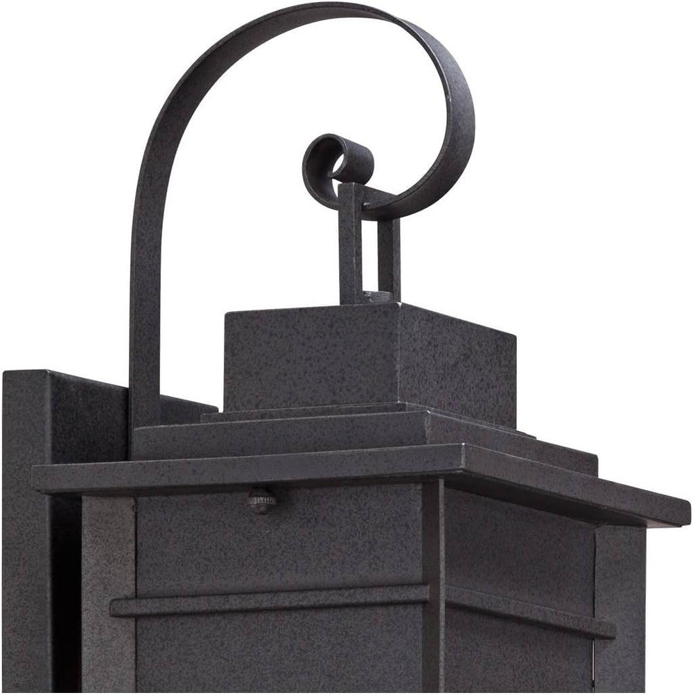 Bransford 17" Black-Gray Traditional Outdoor Lantern Wall Light Fixture