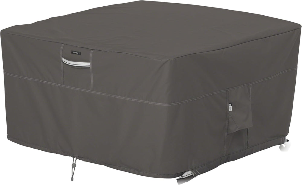 Classic Accessories Ravenna Water-Resistant 42 Inch Square Fire Pit Table Cov...
