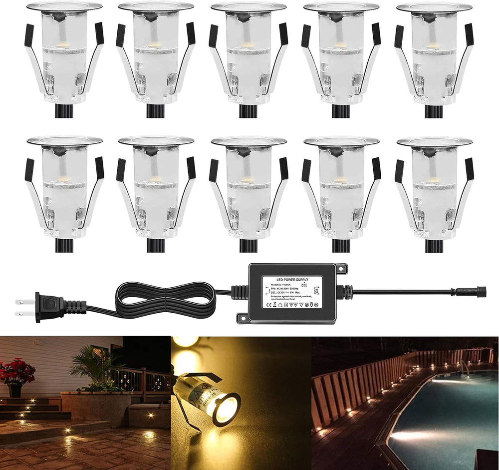 LED Deck Lights, 0.7" Tiny Deck Driveway Light Dock Path Step Road Light...