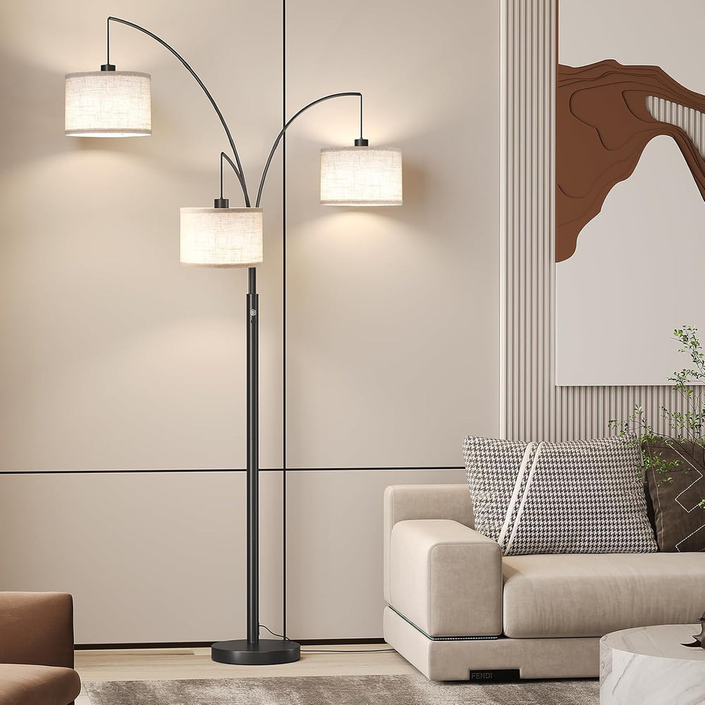 SUNMORY 3 Lights Floor Lamp for Living Room, 78" Tall Standing Lamp with...