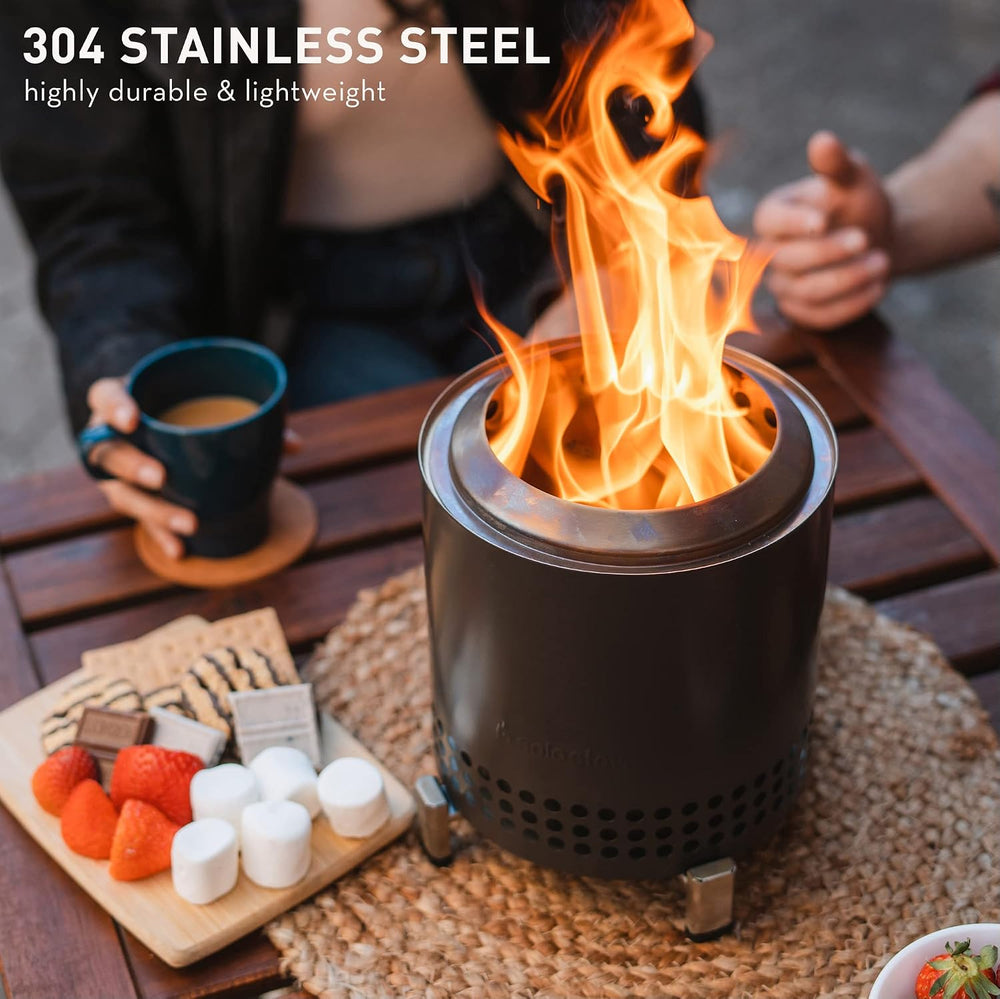 Solo Stove Mesa XL, 7 Inch Tabletop Fire Pit with Stand - Smokeless, Stainles...