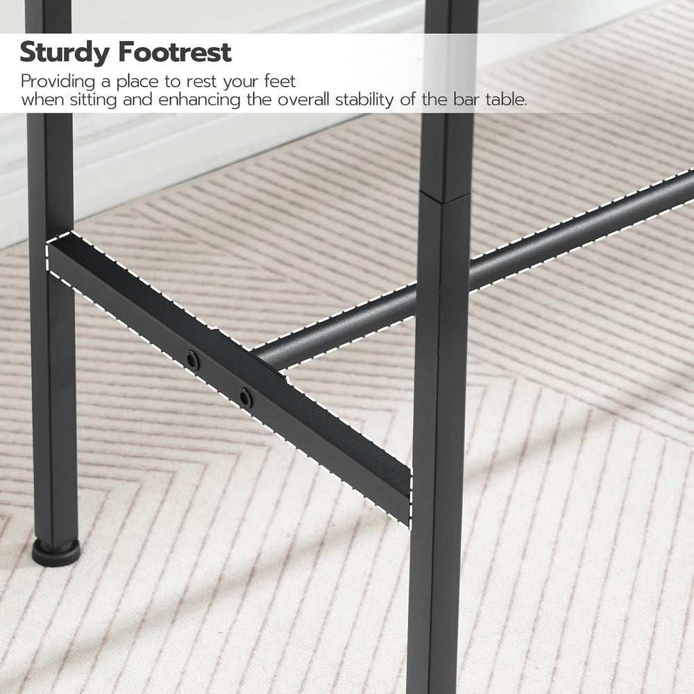 HOOBRO Bar Table, 47.1" Rectangular Pub Table, Tall Counter Height, Long...