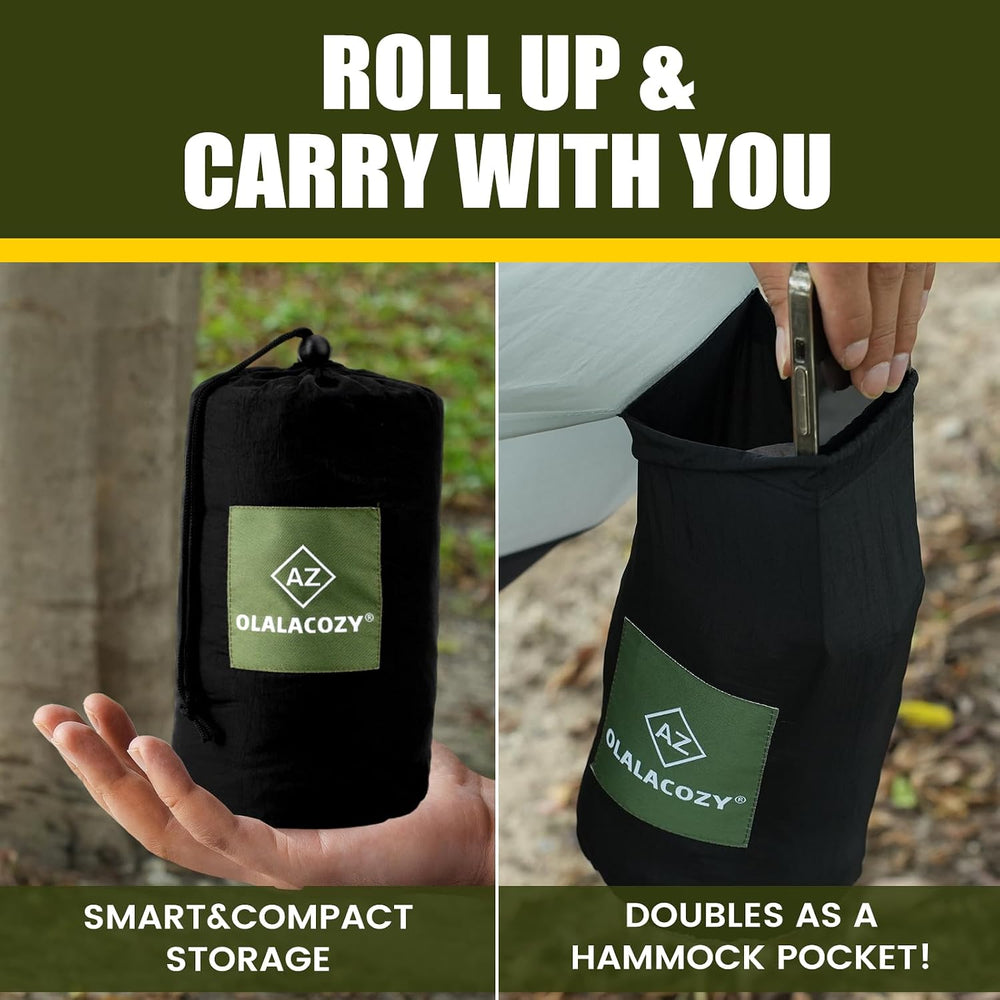 Lightweight Camping Hammock with Tree Straps & Carabiners