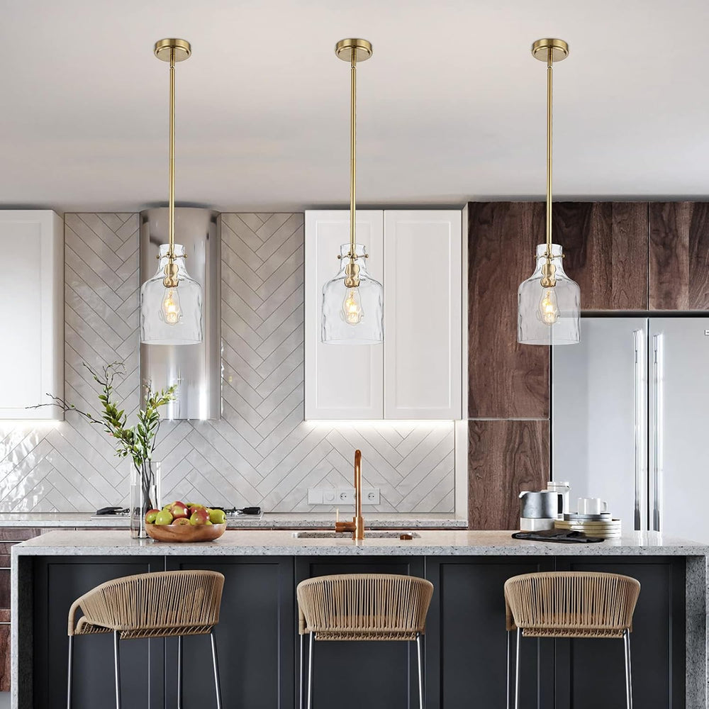 WILON Pendant Light Fixtures,Glass Pendant Lighting for Modern Kitchen Island...