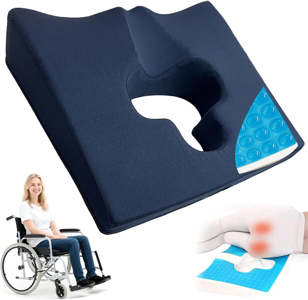 Gel Wheelchair Seat Cushion,Bed Sore Cushions for Butt,Gel Cushion for Pressu...