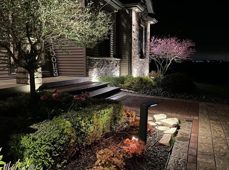 6 Pack Solar Pathway Lights, Dual Warm & Cool White Modes, Waterproof Out...