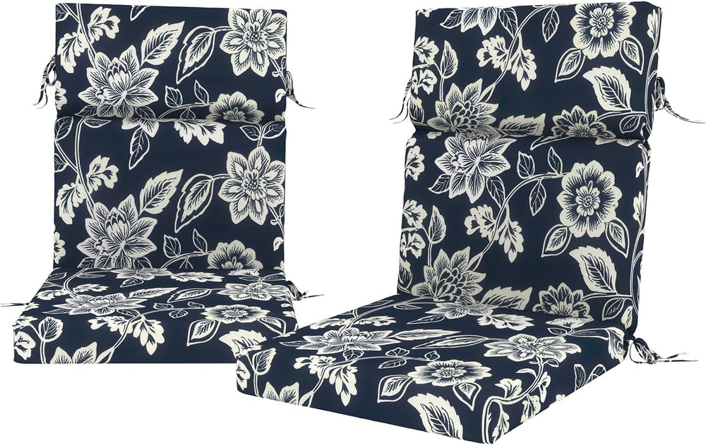 DYTXIII Outdoor High Back Chair Cushions Set of 2, 44"x22" Water Re...