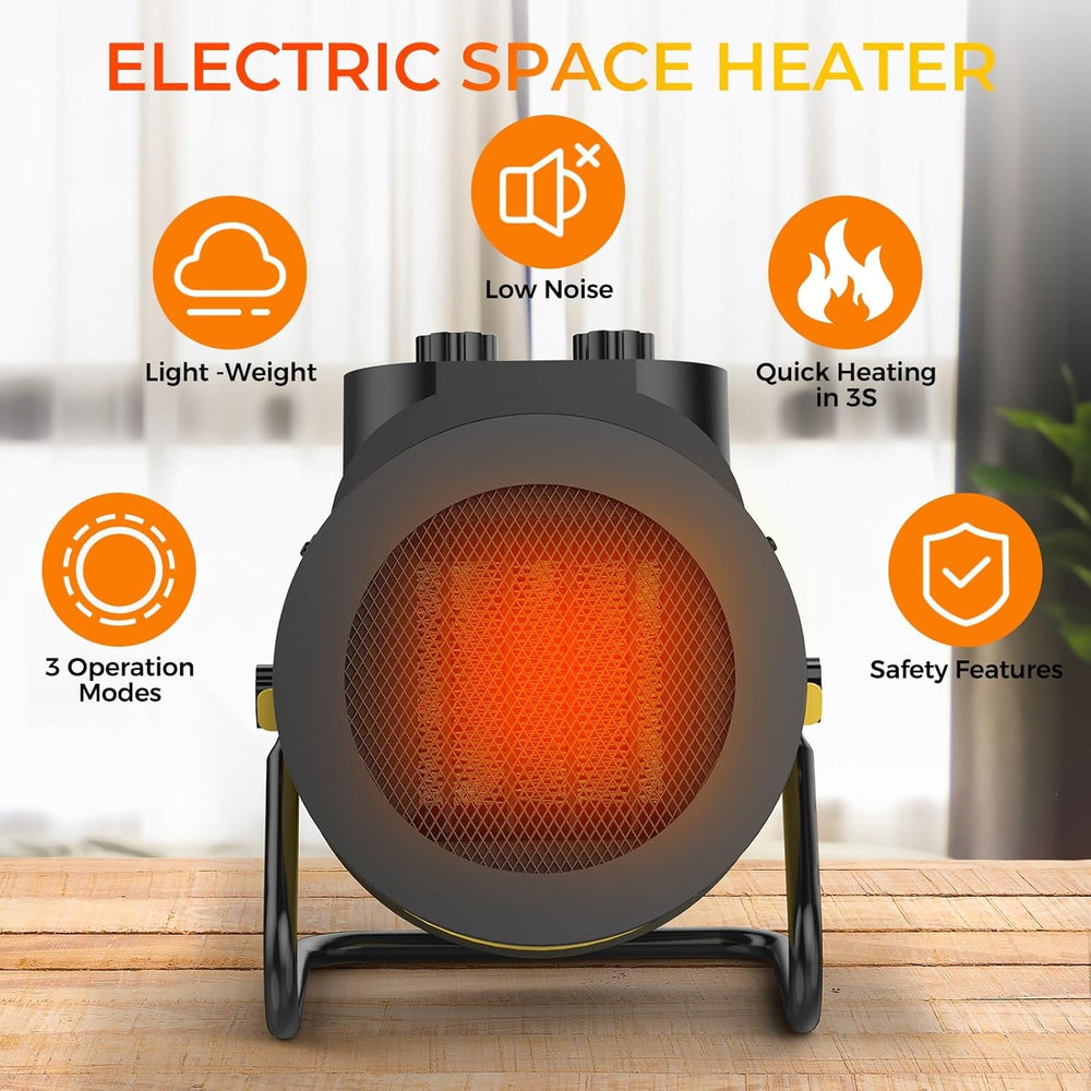 Elevoke Space Heaters for Indoor Use, 1500W PTC Electric Heater with 90°Adjus...