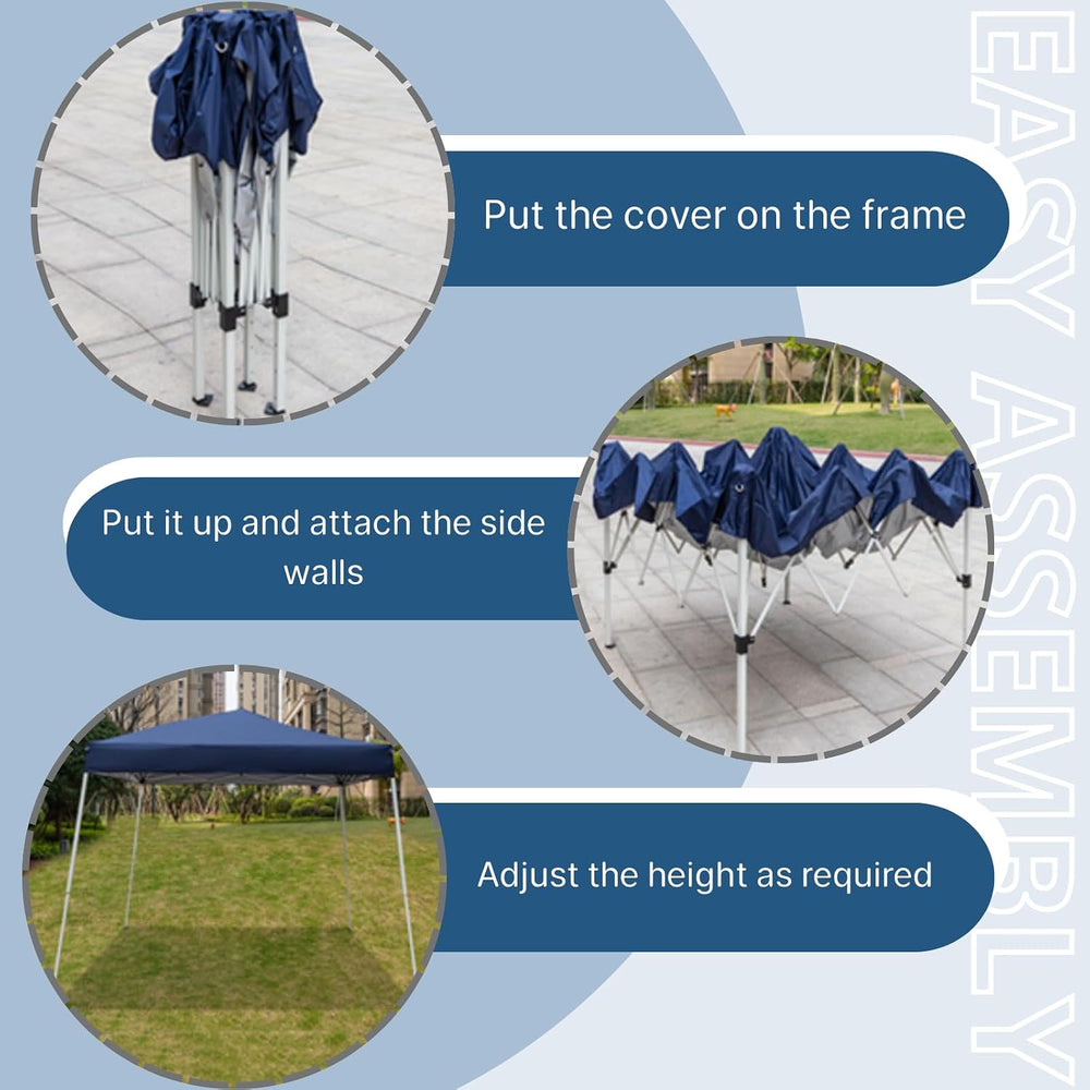 Outvita Outdoor Canopy 7.8x7.8' Pop Up Commercial Instant Gazebo Tent Blue