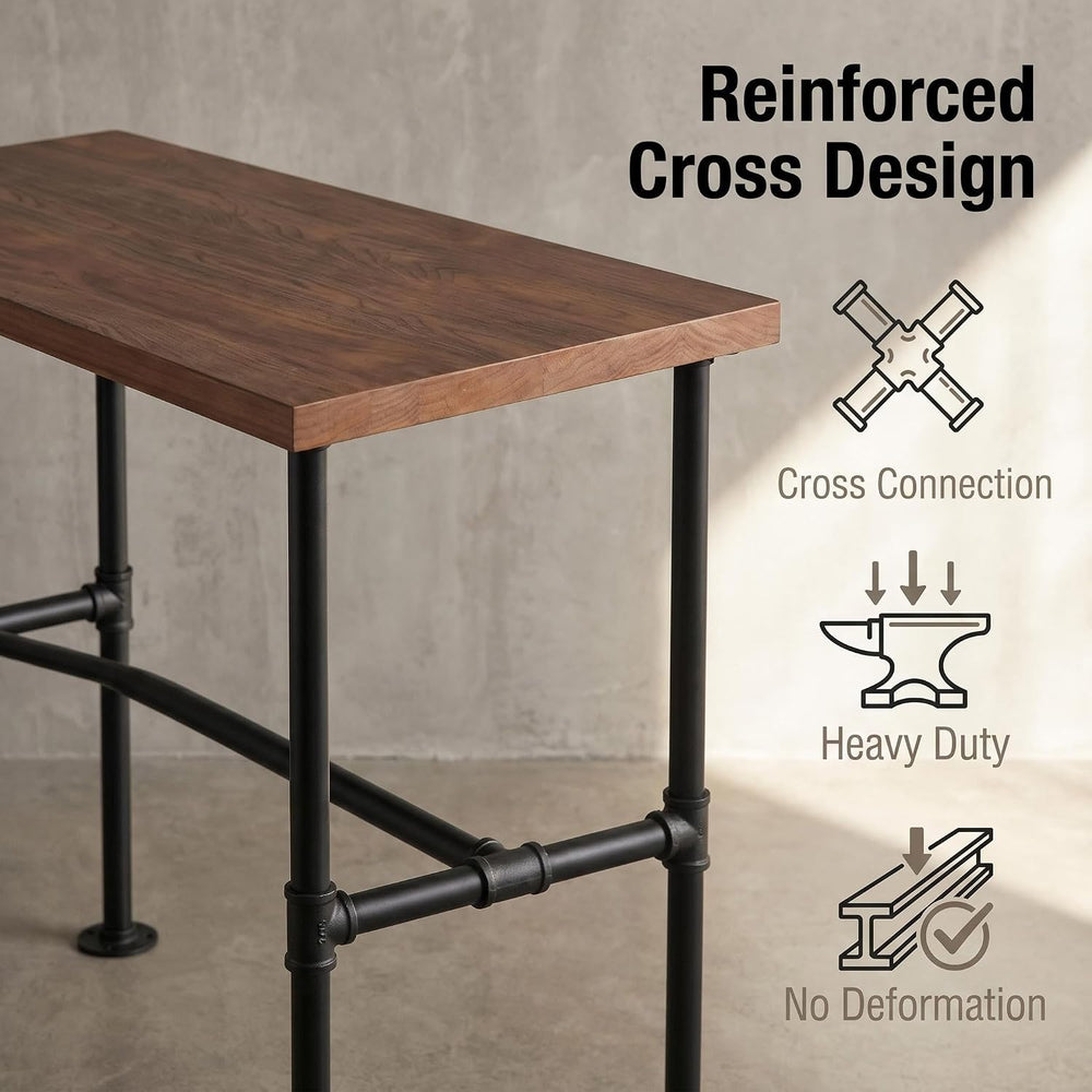 DIY Industrial Design Pipe Dining Table Casual Pub BAR Laptop Table Modern St...