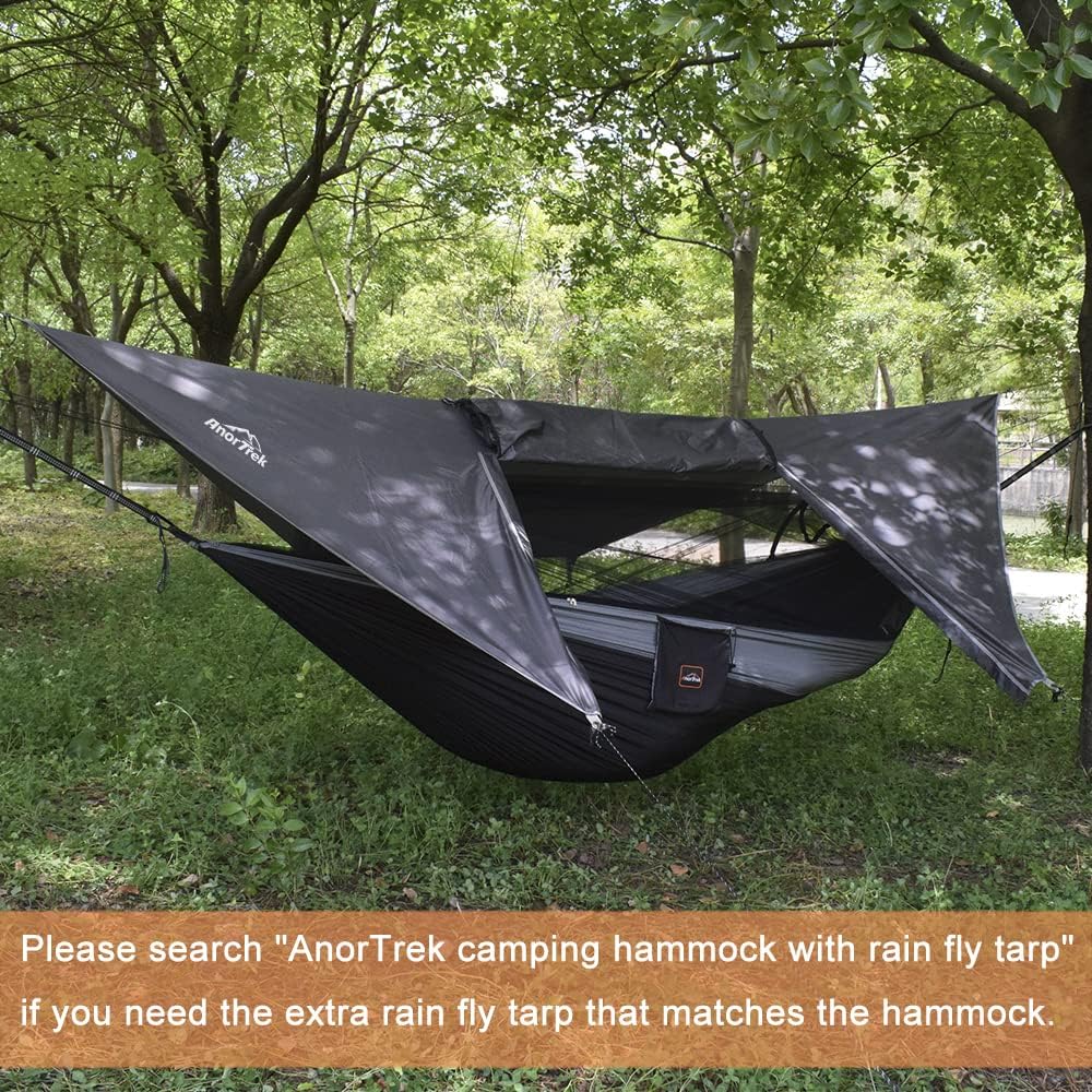 AnorTrek Camping Hammock with Mosquito Net, Double & Single Lightweight P...