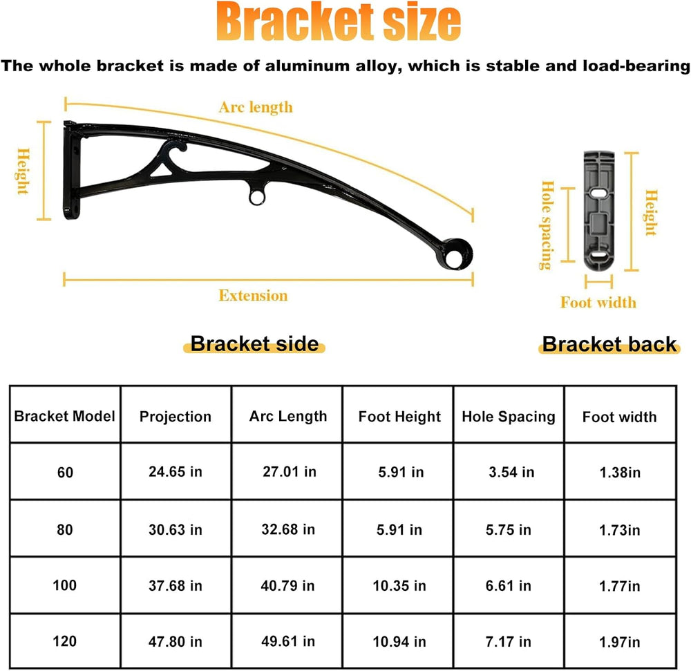 Door Awning Exterior, Polycarbonate Canopy with Aluminum Frame. UV Resistant ...