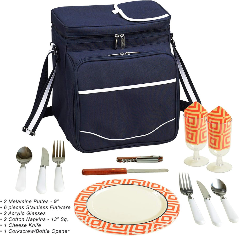 Picnic at Ascot Insulated Picnic Basket/Cooler Fully Equipped with Service fo...
