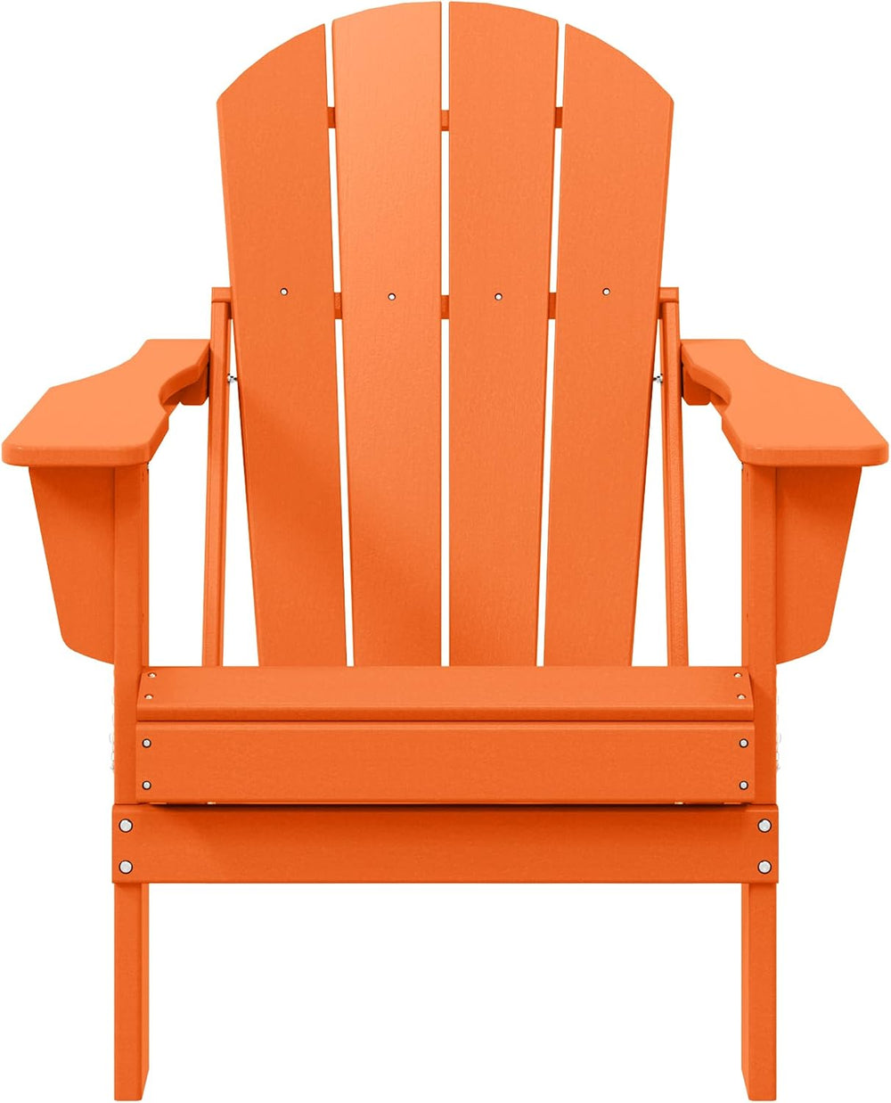 WestinTrends Malibu Outdoor Patio HDPE Folding Adirondack Chair, Orange
