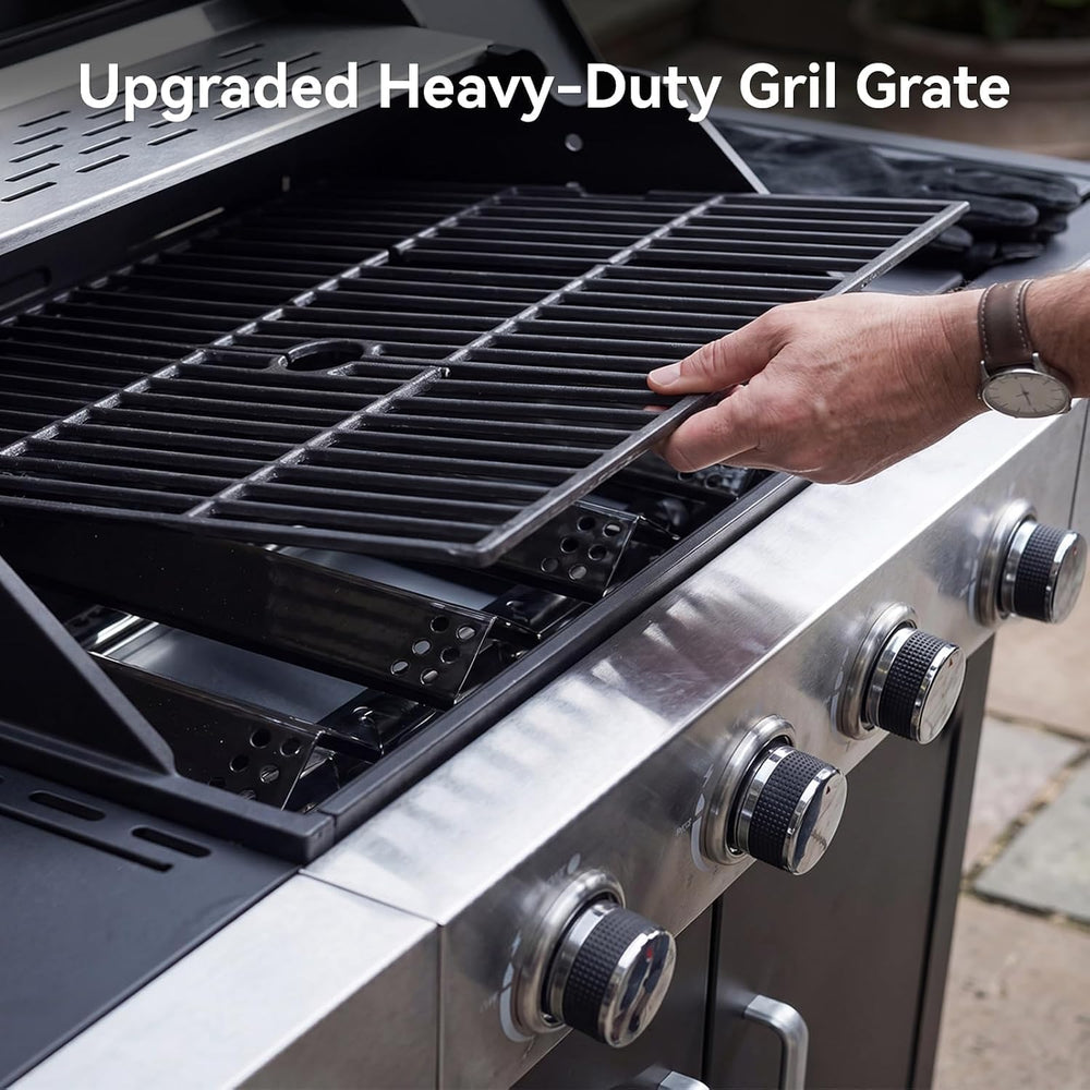 Aoxun 4-Burner 49000 BTU Propane Grill with Side Burner, Black