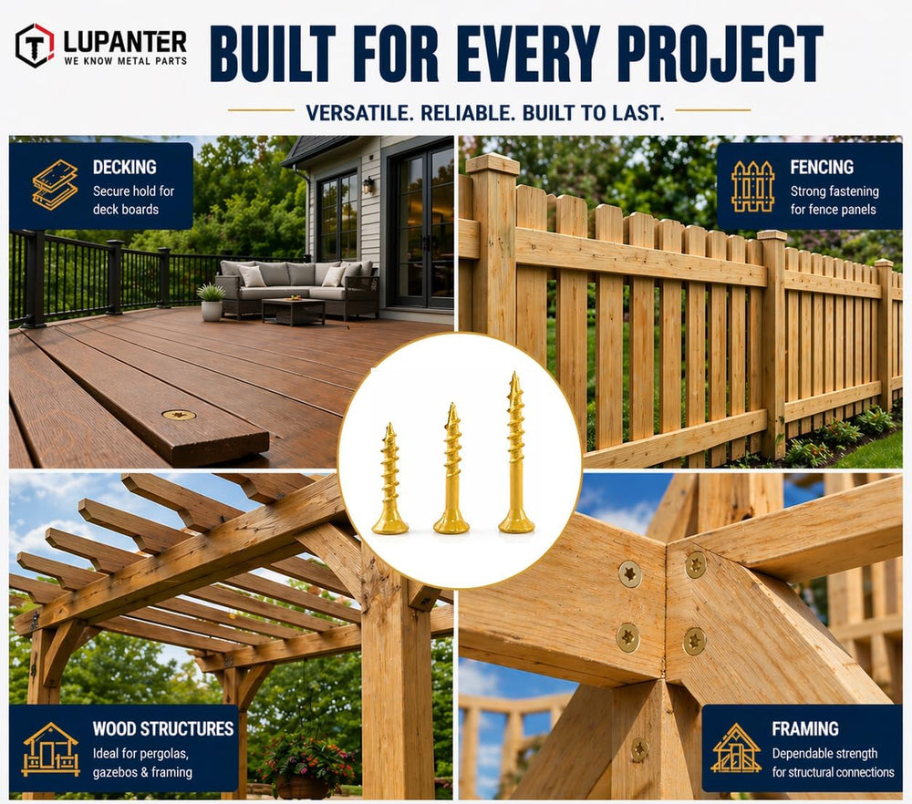 Deck Screws Assortment Kit, #10 x 3'', 3-1/2'', 2'', ...