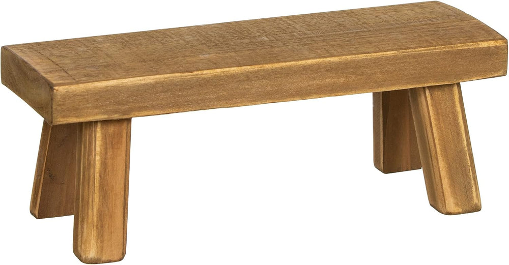 Rustix Mini Wooden Stool - Rustic Decorative Rectangular Mini Pedestal - Idea...