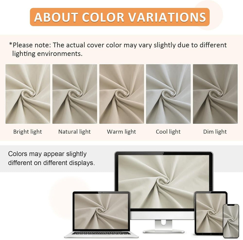 NettyPro Stretch Patio Chair Seat Cushion Covers Set of 4, Elastic Outdoor Sl...