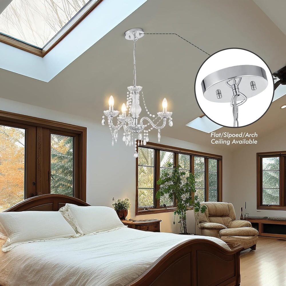 Luvkczc Chandeliers for Dining Room, 3-Light Acrylic Ceiling Light Adjustable...