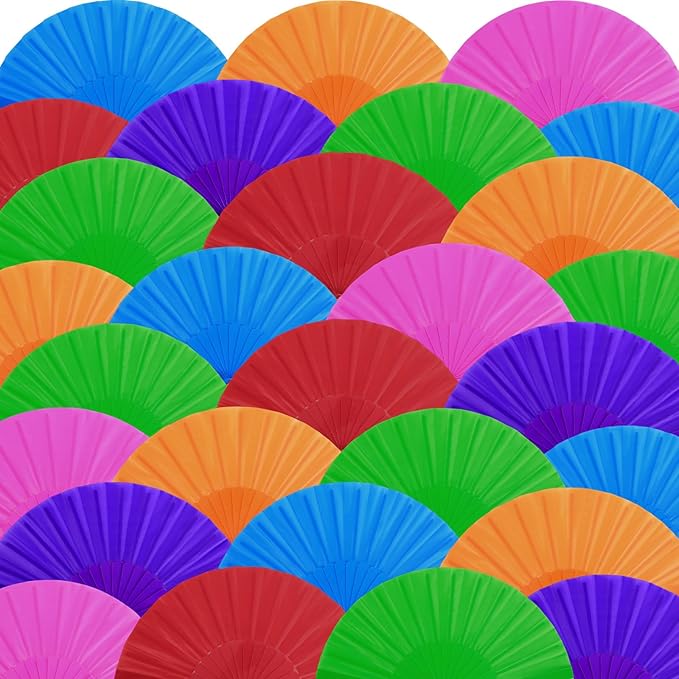 Geetery 30 Pcs Folding Hand Fan for Line Dancing Spanish Boots on the Ground ...