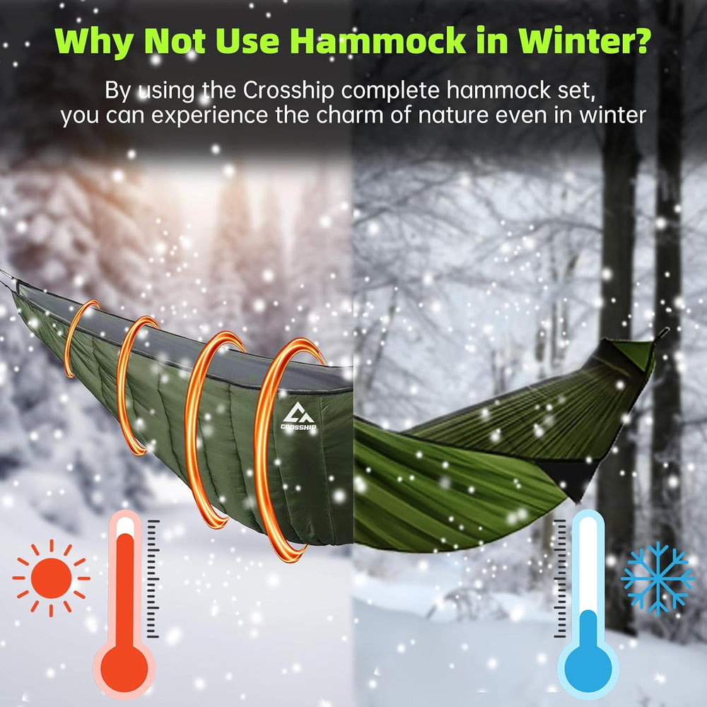 Camping Hammock with Mosquito Net, Underquilt & Rain Fly Tarp