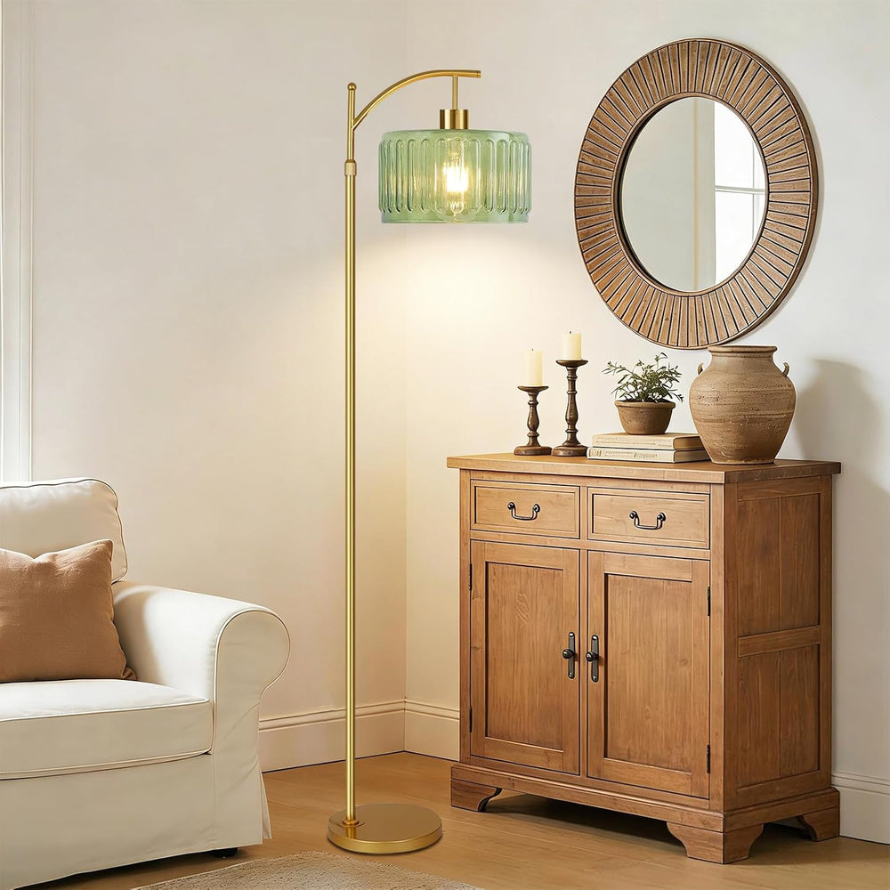 QIYIZM Floor Lamp for Living Room,Bedroom,Gold Dimmable Standing Lamp with Re...