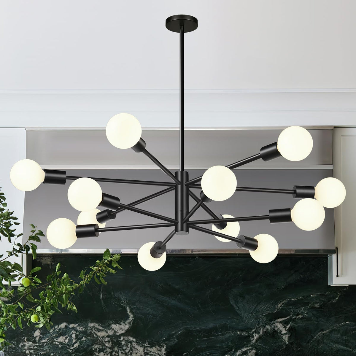 11"-52" height adjustable modern chandelier ceiling light fixture, main product view