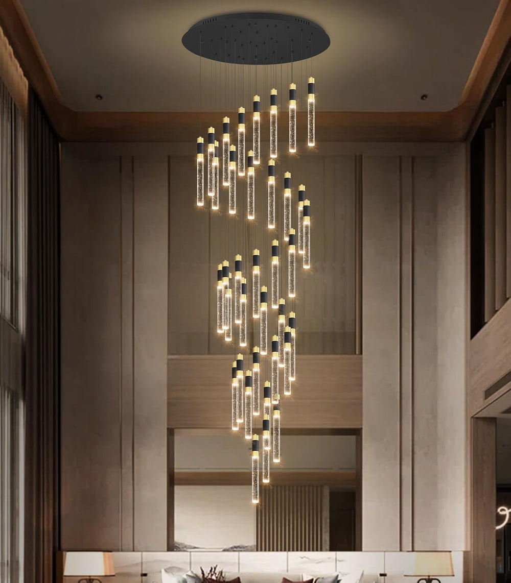 16 Foot High Ceiling Chandeliers for Living Room Entryway 32 Lights LED Light...
