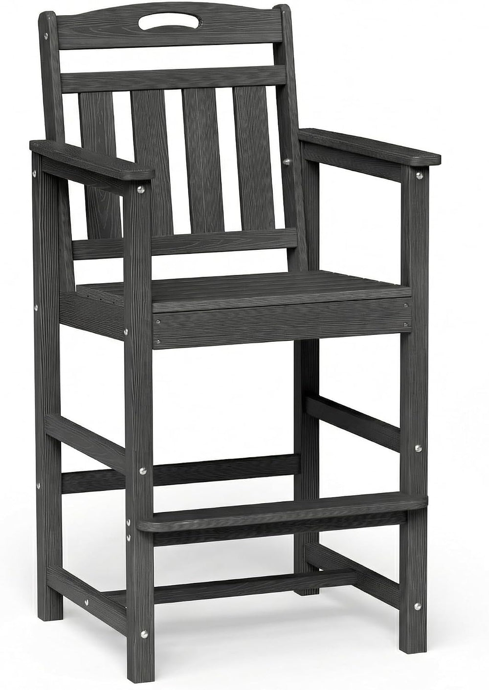 Ciokea Bar Height Adirondack Chair, 380lbs Heavy Duty Tall Bar Chair Patio St...