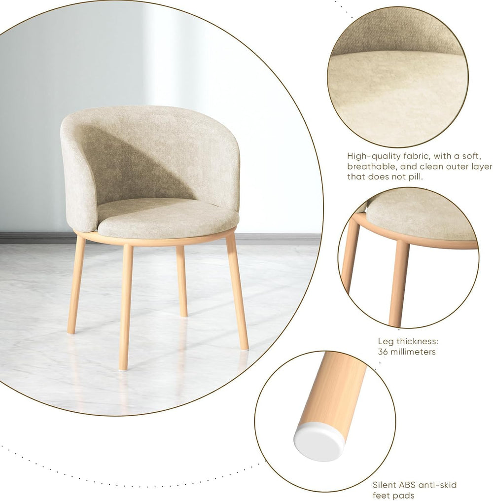 Dining Table Chairs Set, 24" Table & Fabric Chairs with Padded Seat ...
