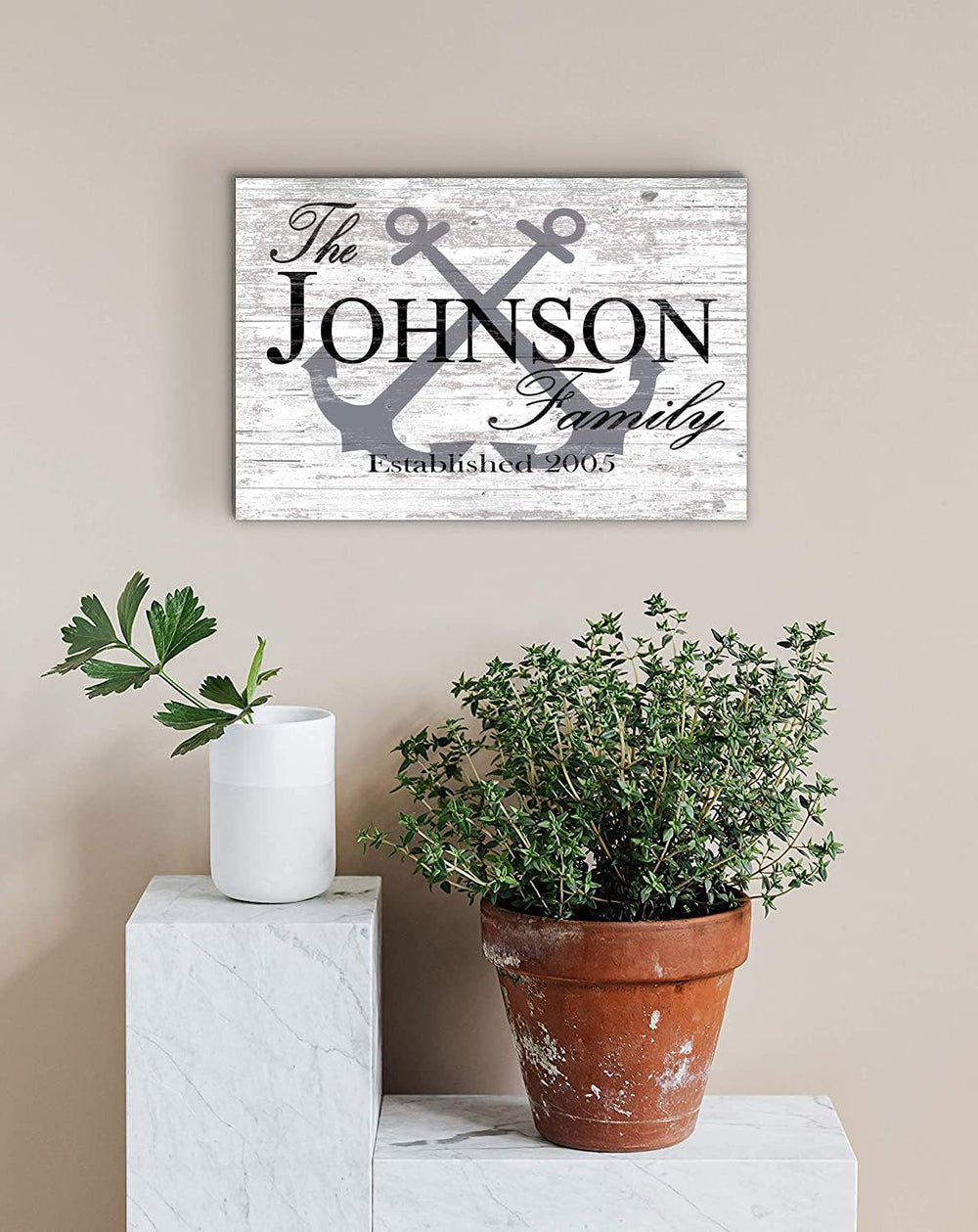 Custom Beach House Sign or Lake Home Sign - Name and Established Date - Solid...