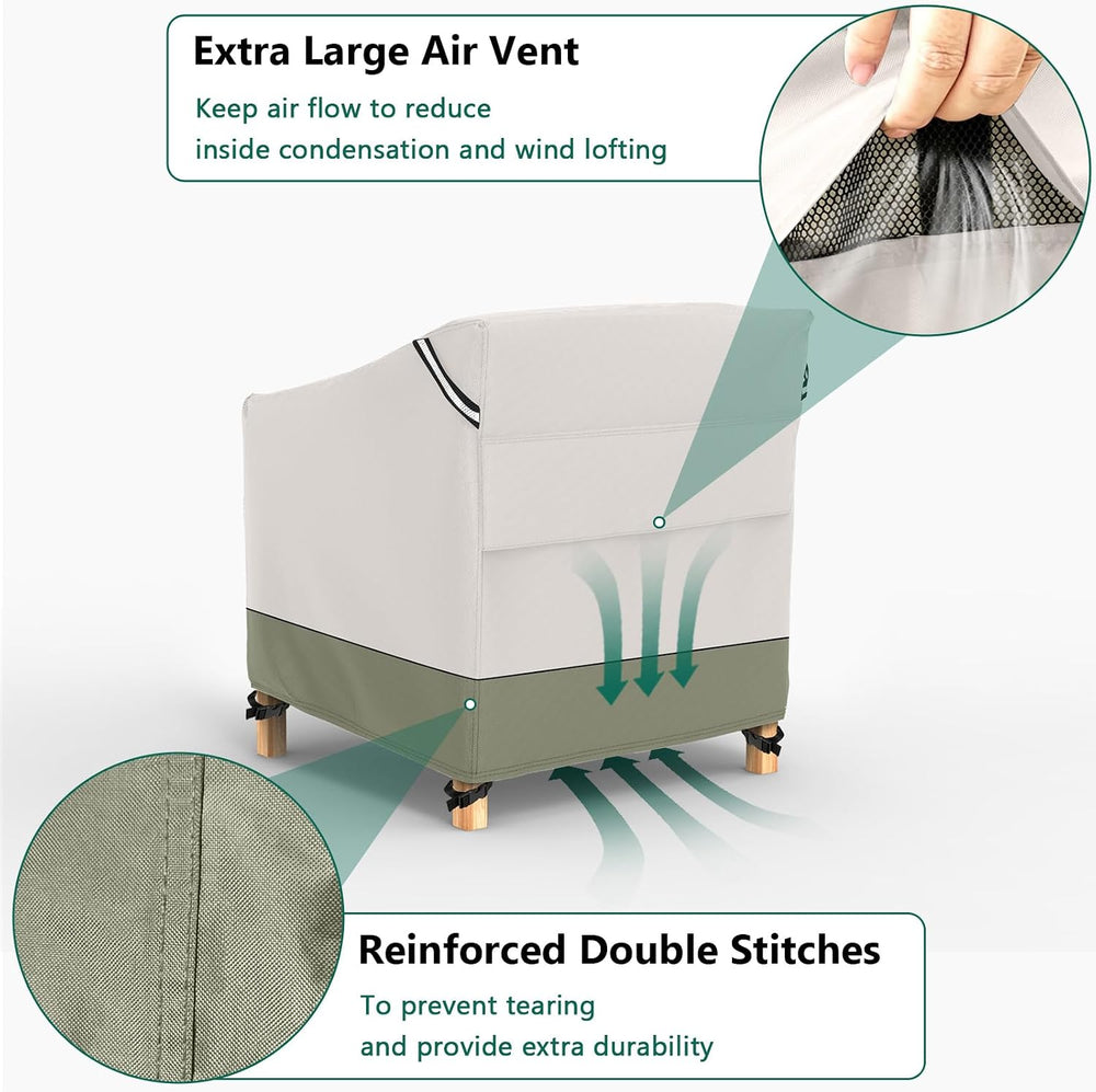 AKEfit Patio Chair Covers for Outdoor Furniture Waterproof 2 Pack,Heavy Duty ...