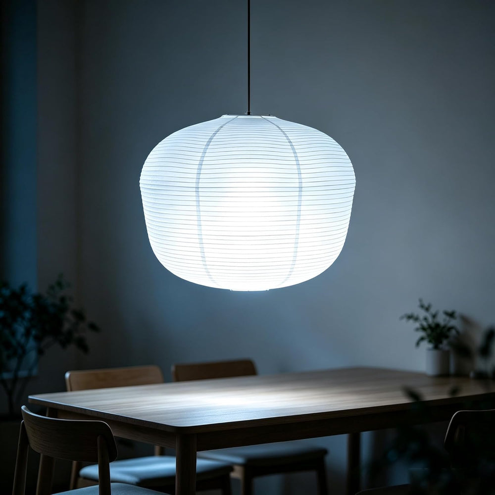 Hytsoeee(19.69Inch) Large Paper Lantern,White Wax Gourd Paper Lamp Shade, Chi...