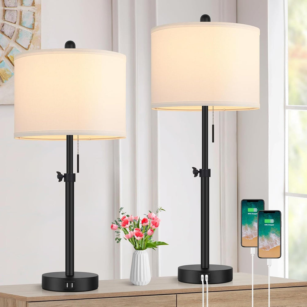 Kondras Table Lamp for Bedroom, 23" to 30" Height Adjustable Bedsid...