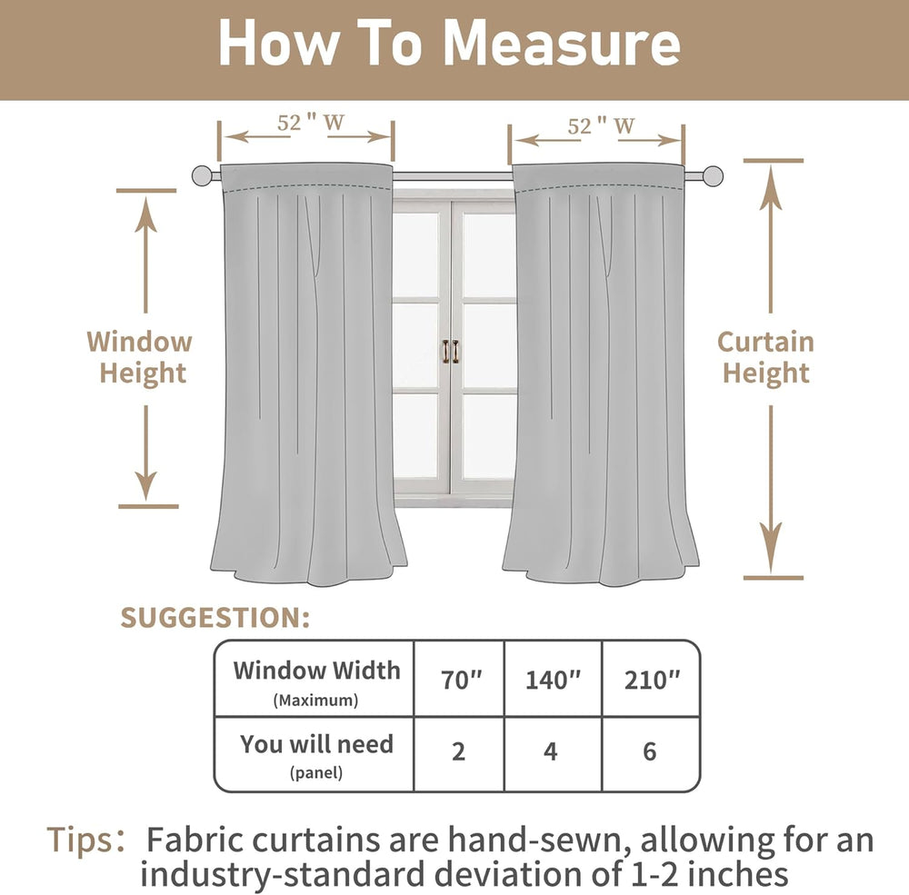 LAMIT Living Room Linen Curtains 95 Inch for Bedroom, Semi Sheer Panels