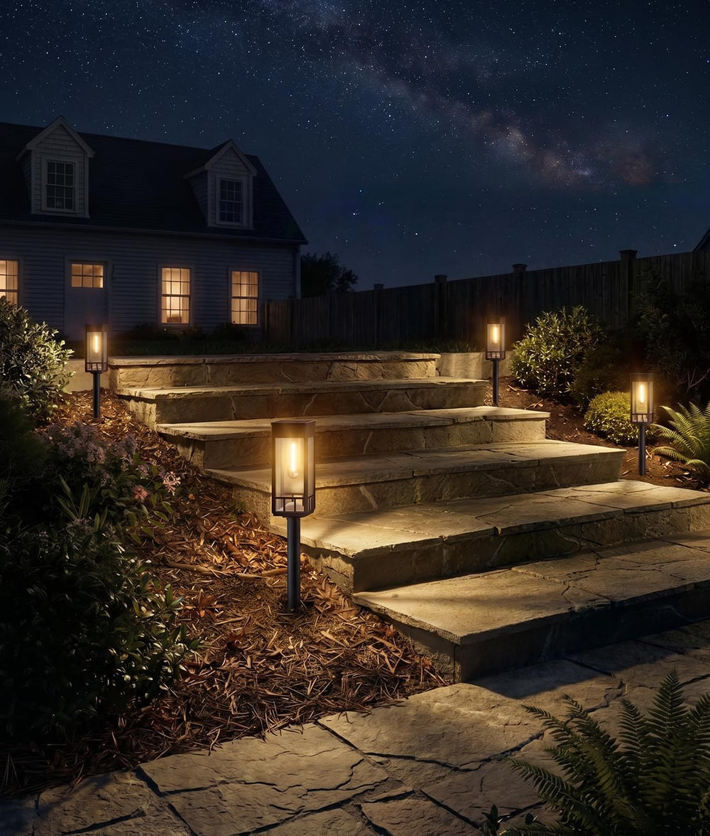 BITPOTT Solar Pathway Lights Outdoor,Bright Solar Lights for Outside, Waterpr...